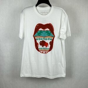 NEW Wild Junkie Colorful Buffalo Tshirt Sz Large Short Sleeve White Western Sout